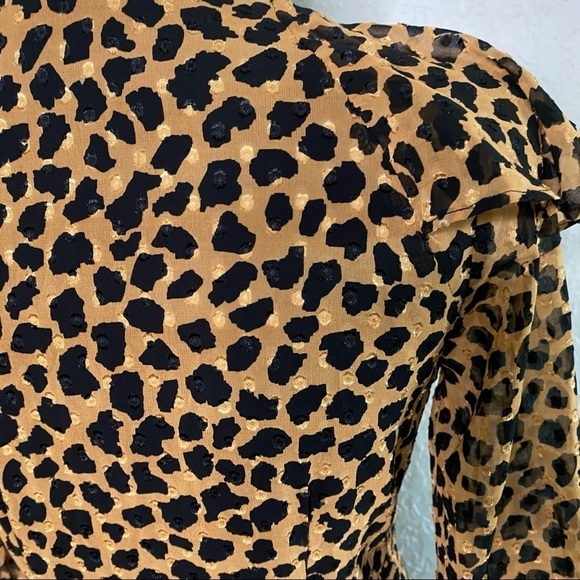 Free People Frenchie Animal Leopard Print Wrap Dress Size XS - Picture 9 of 12